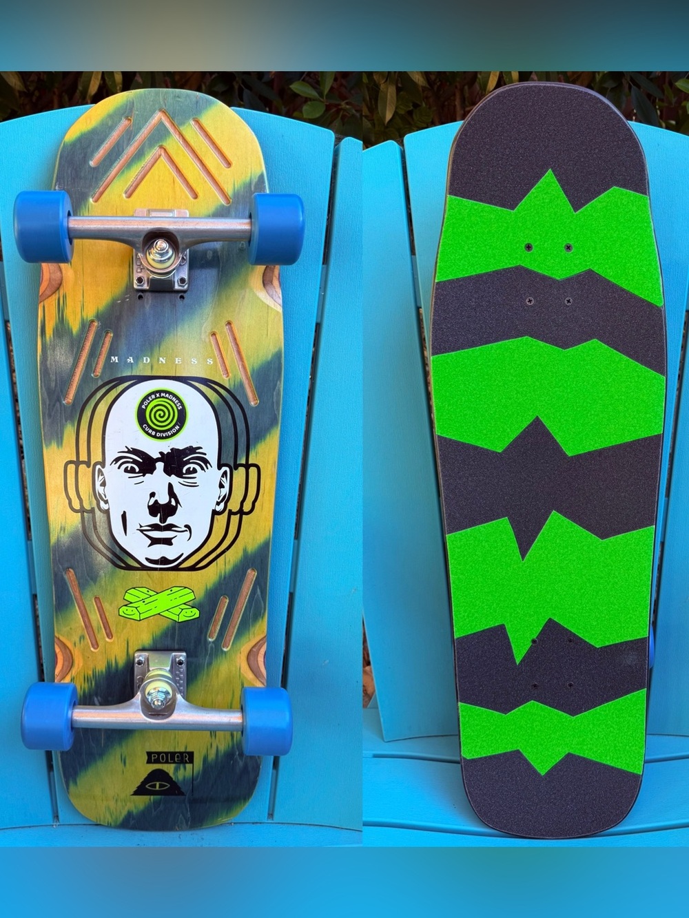 Polar x Madness Curb Division Complete Skateboard 10” Ace 77 Trucks & Rat-Bones